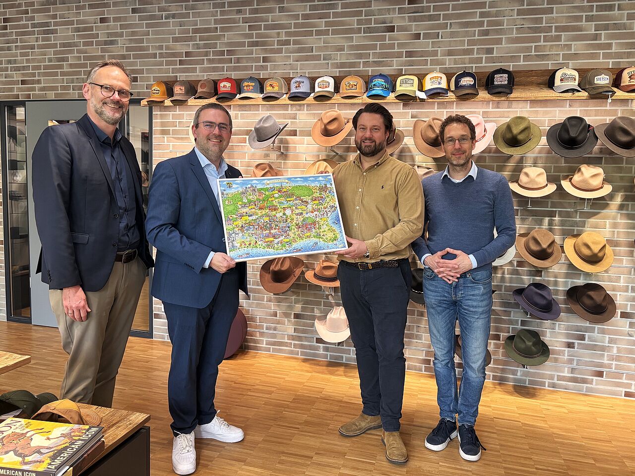 Unternehmensbesuch bei Friedrich W. Schneider_v.l. Bertelsmeier, Lierenfeld, Boekhold, Bison