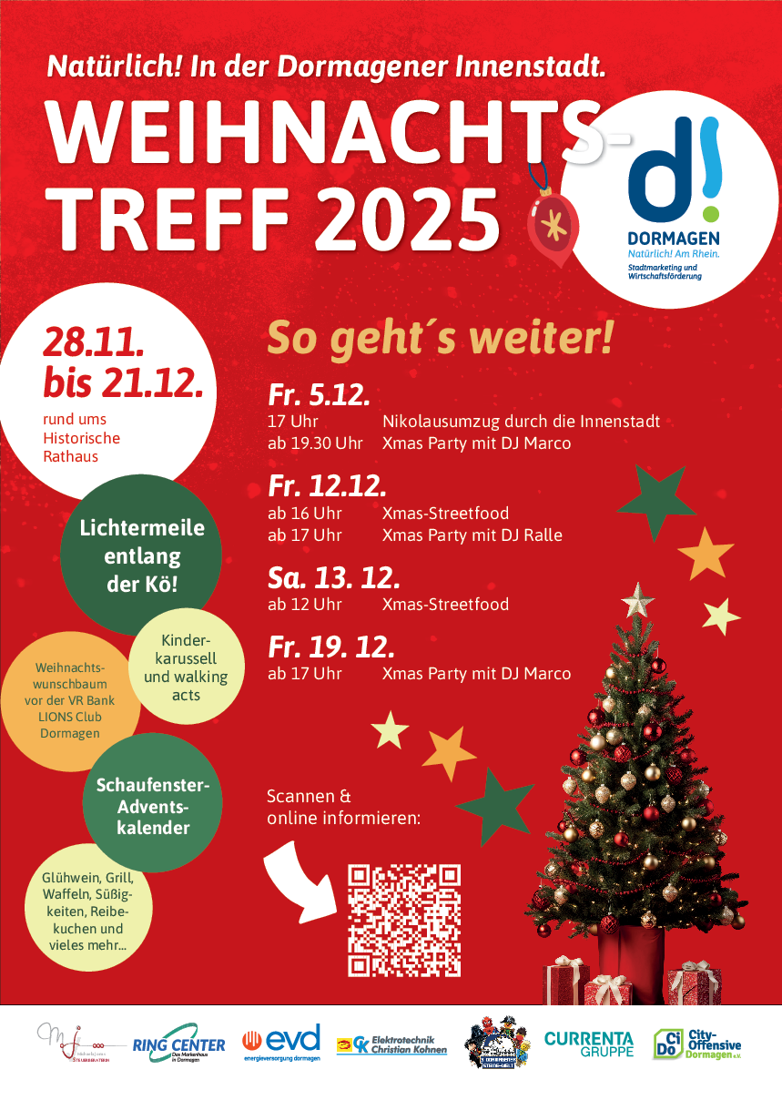 Flyer des weiteren Programms des Weihnachtstreff 2025