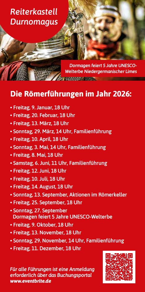 Übersicht der Römerführungstermine 2026